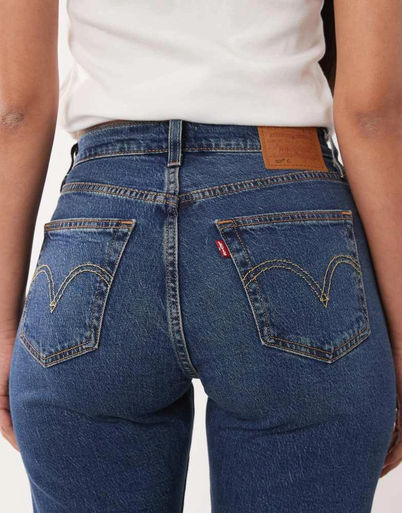 Levi
s Levi
s 501 hourglass high rise straight leg jeans in mid wash blue 4