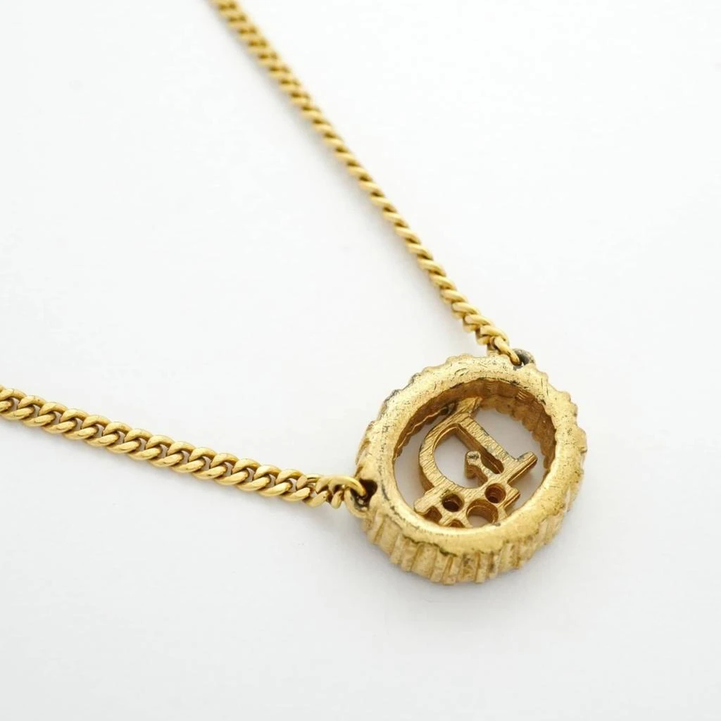 Dior gold Plating Rhinestone Necklace (Pre-Owned) 2