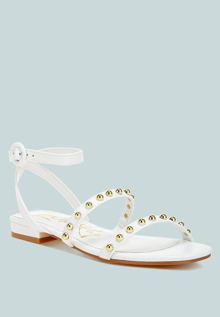 London Rag Flippity Studded Ankle Strap Flat Sandals 2