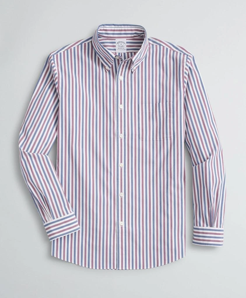 Brooks Brothers Regent Regular-Fit Sport Shirt, Brooks Brothers Stretch Performance Series with COOLMAX®, Alternating Stripe 1