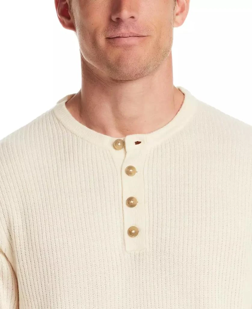 Weatherproof Vintage Men's Soft Touch Ribbed Henley Sweater 9