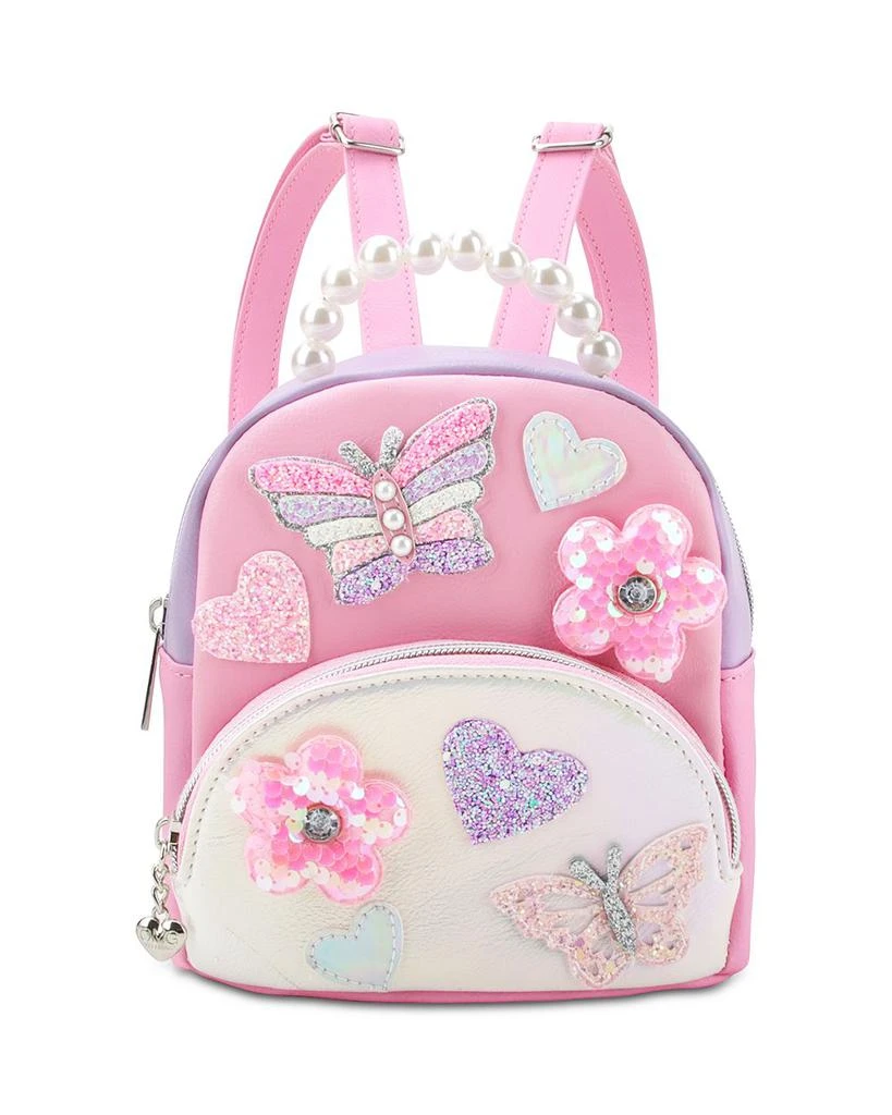 OMG! Accessories Girls
 Butterfly Pearl Top Handle Micro Mini Backpack 1