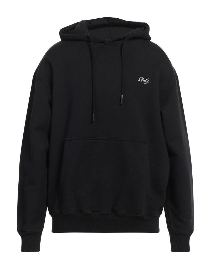 パーカー・フーディ DROLE DE MONSIEUR Black Hoodie with Logo in Cotton Man Drôle de Monsieur Black Hoodie With Logo In Cotton Man