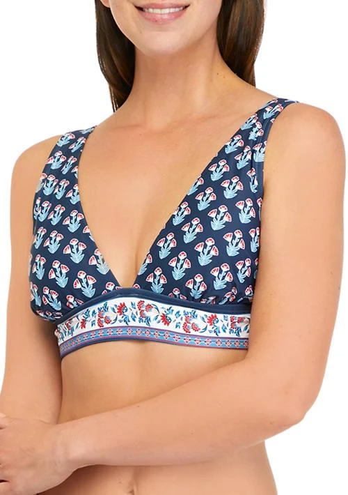 Wonderly Tiger Lily Printed Triangle Swim Bra 1