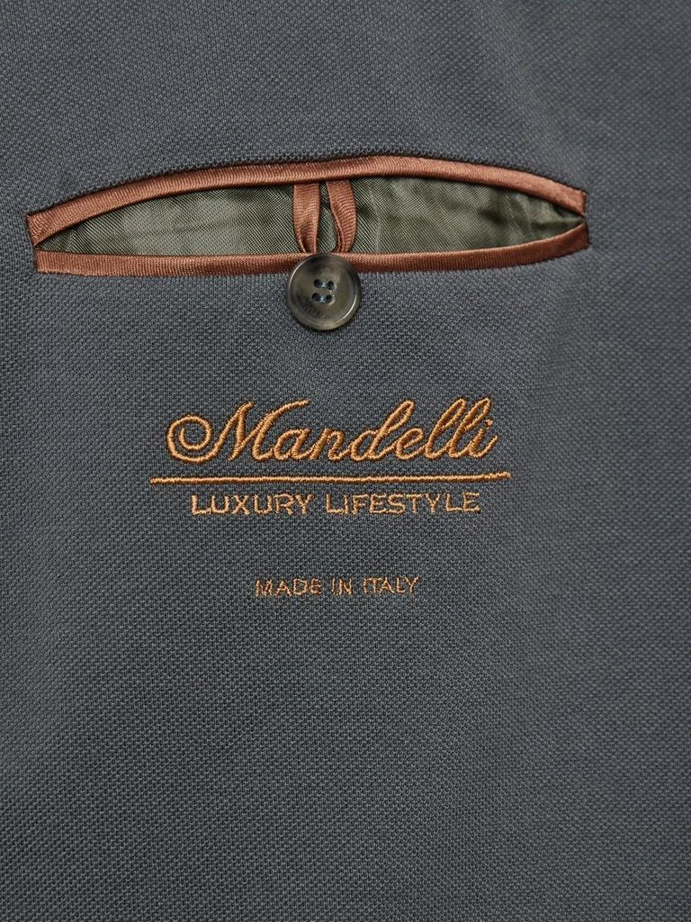 Enrico Mandelli Enrico Mandelli Logo Embroidered Single-Breasted Jacket 4