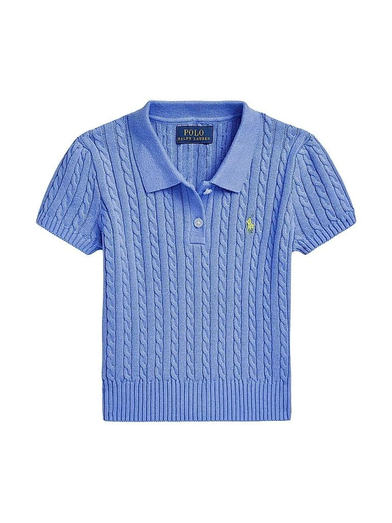 Ralph Lauren Little Girl's &amp; Girl's Cable-Knit Polo Shirt 1