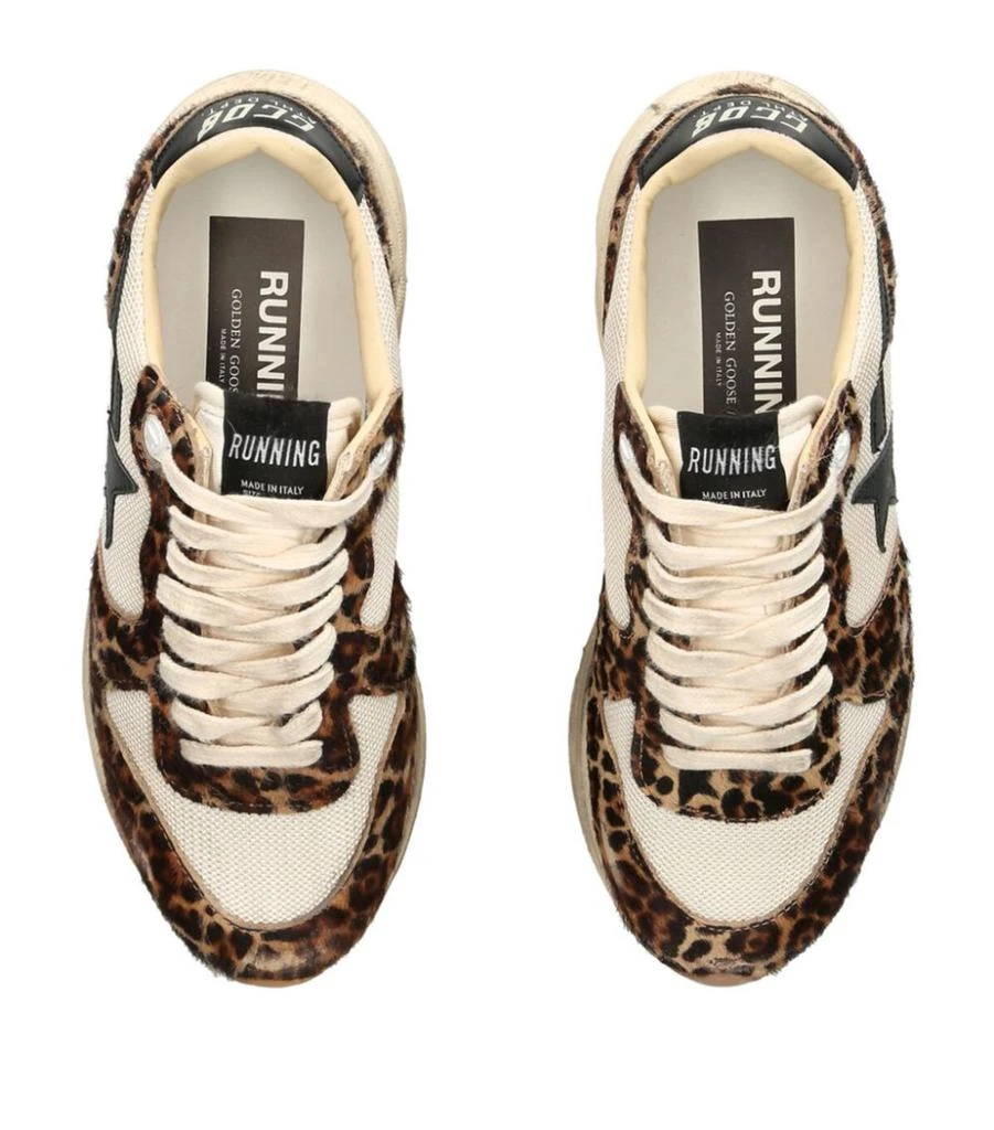 Golden Goose Leopard Print Running Sole Sneakers 4