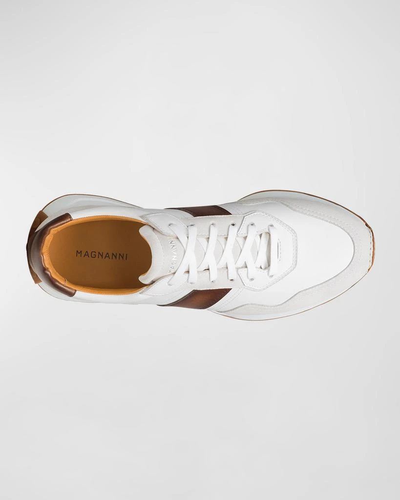 Magnanni Men's Romero II Leather and Suede Low-Top Sneakers 6