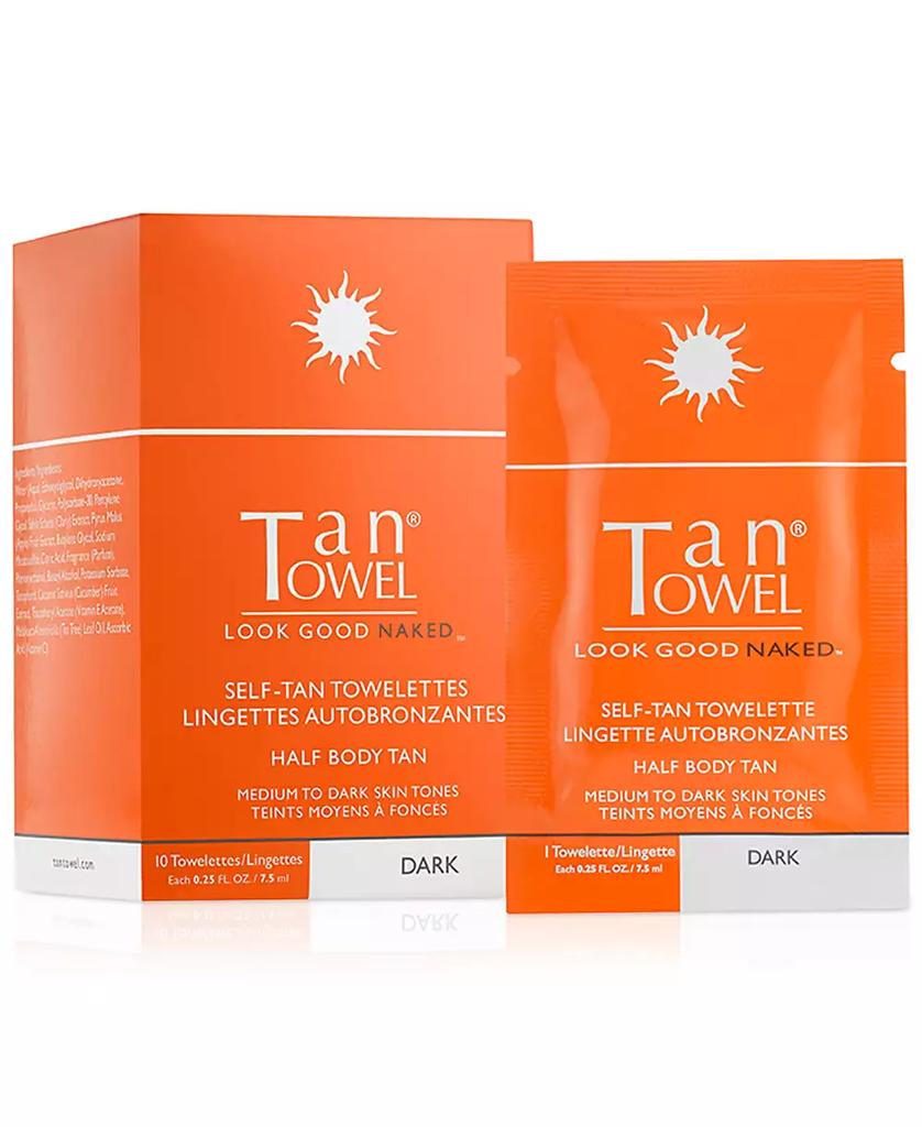 TanTowel Half-Body Self-Tan Towelettes - Dark, 10-Pk.