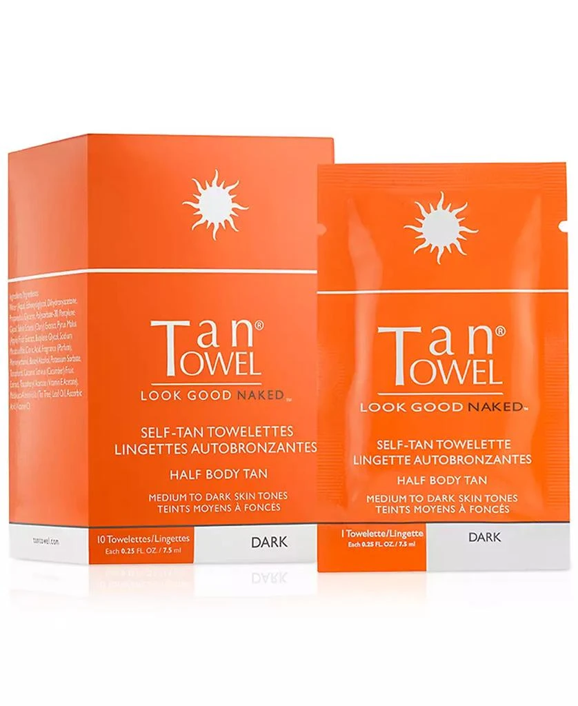 TanTowel Half-Body Self-Tan Towelettes - Dark, 10-Pk. 1
