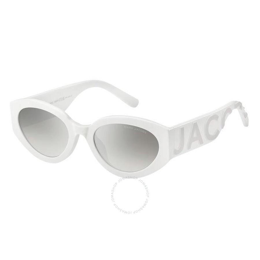 まみ（107）（102）（124） Marc Jacobs Grey Mirrorshade Silver Cat Eye Ladies