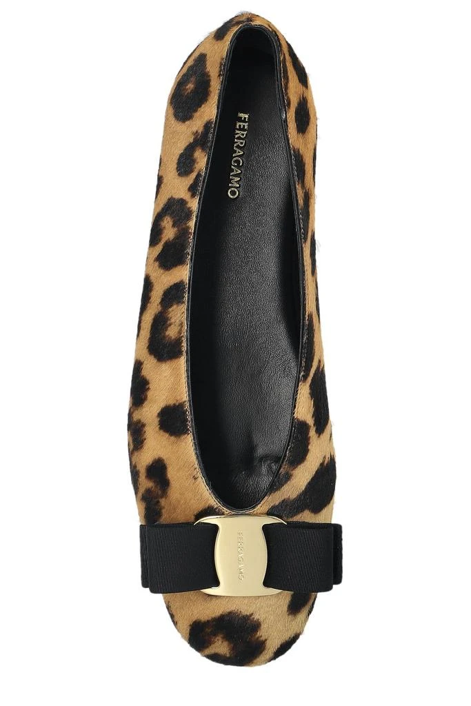 Salvatore Ferragamo Ferragamo Leopard Printed Vara Bow Ballet Flats 4