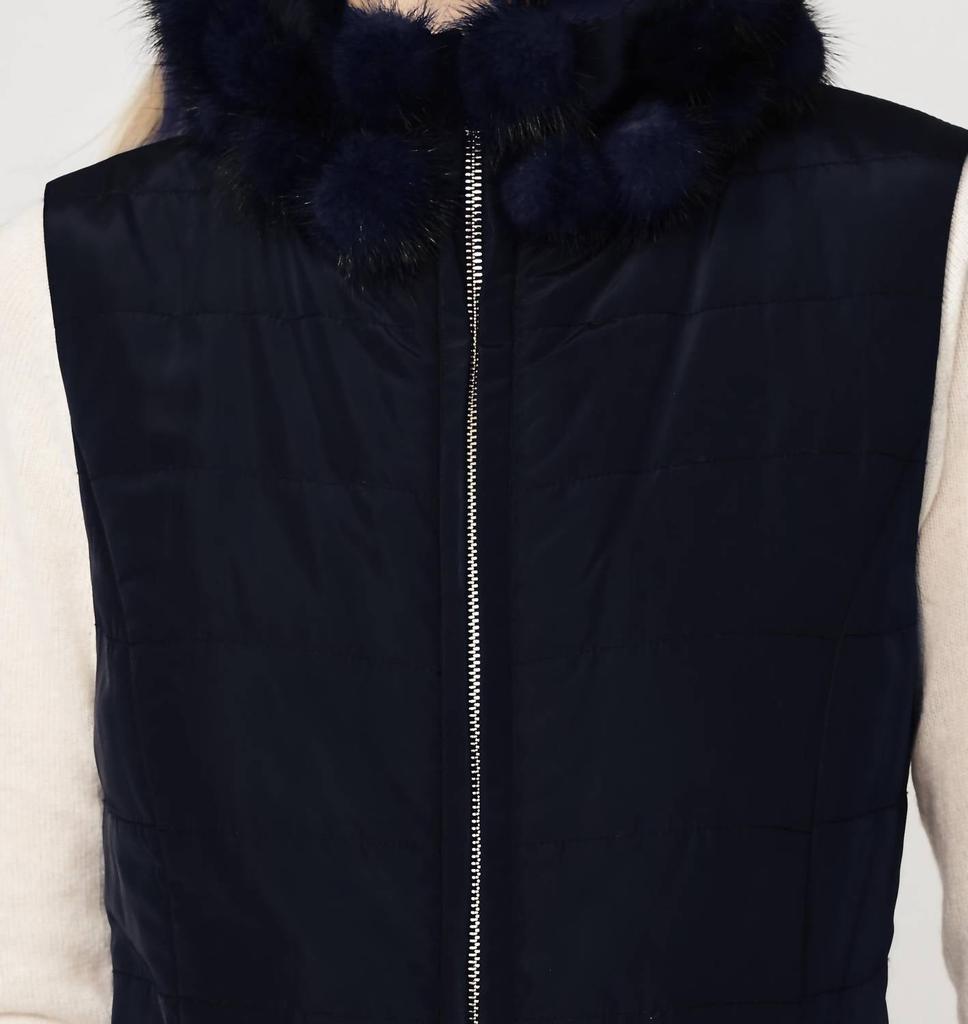 DiOMi Diomi - poly with mink collar vest