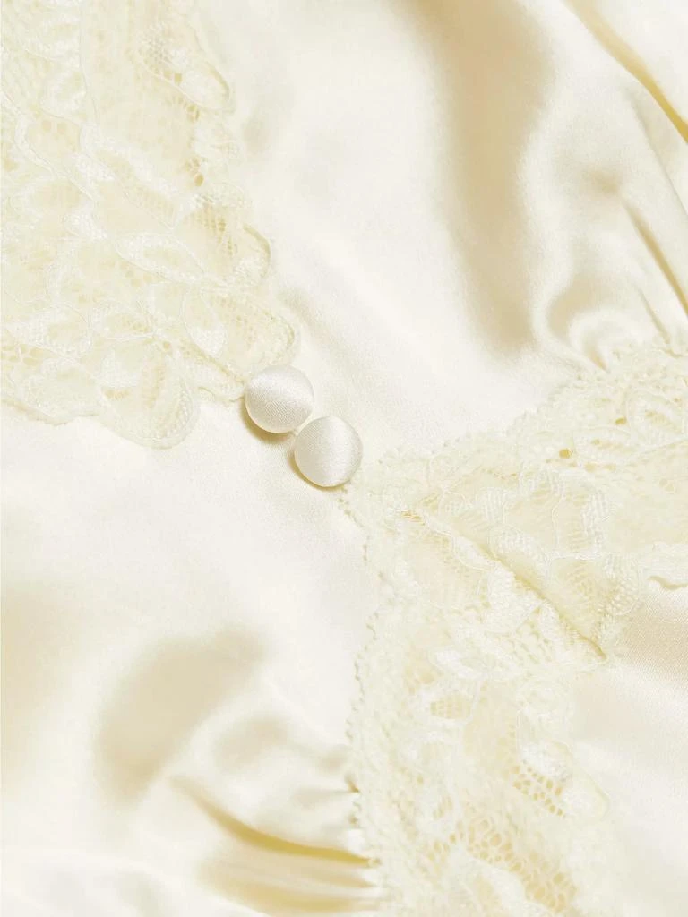 Reformation Dolly Lace-Trimmed Silk Blouse 7