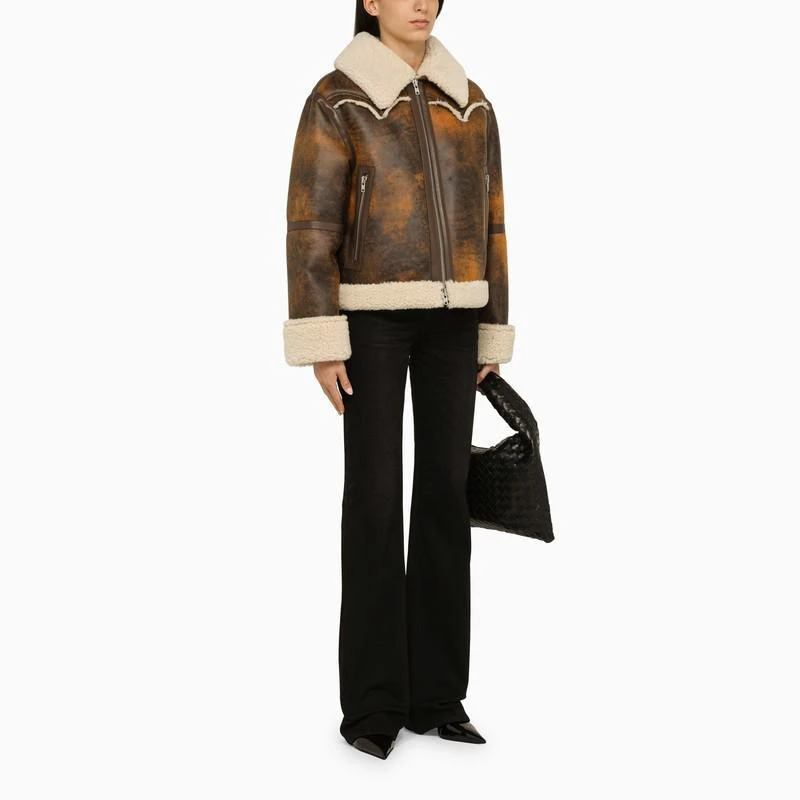 Stand Studio Stand Studio Shaded Sheepskin Effect Jacket 3