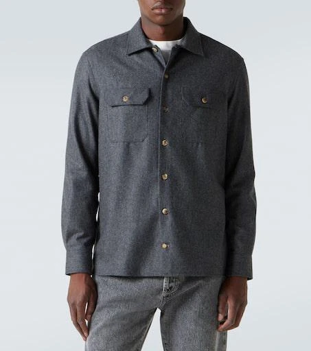 Brunello Cucinelli Virgin wool flannel overshirt 3