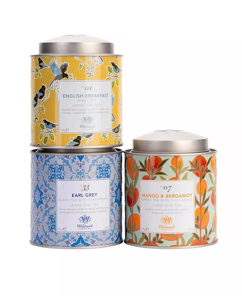 Whittard of Chelsea Tea Discoveries Caddy Selection, 3 Piece