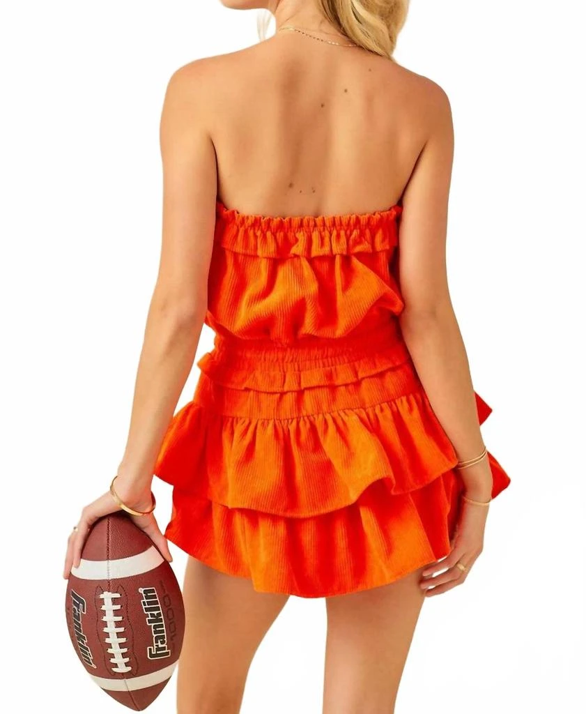 day + moon Get Loud Romper Mini Dress In Orange 3