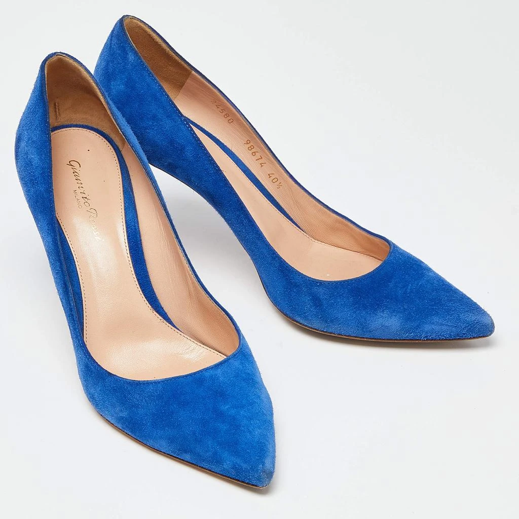 Gianvito Rossi Gianvito Rossi Blue Suede Gianvito 105 Pumps Size 40.5 4