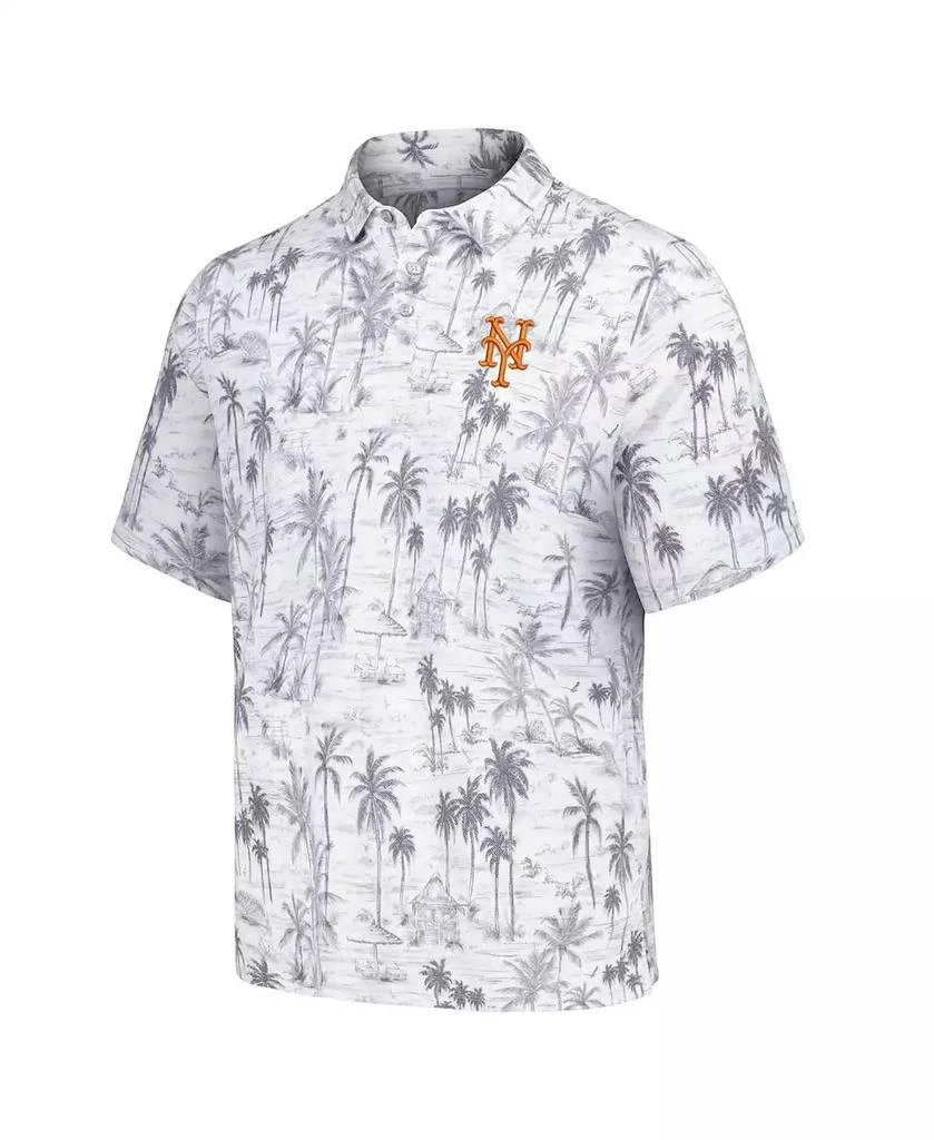 Tommy Bahama Men's Gray New York Mets Sport Cabana Shores IslandZone Tri-Blend Polo 2