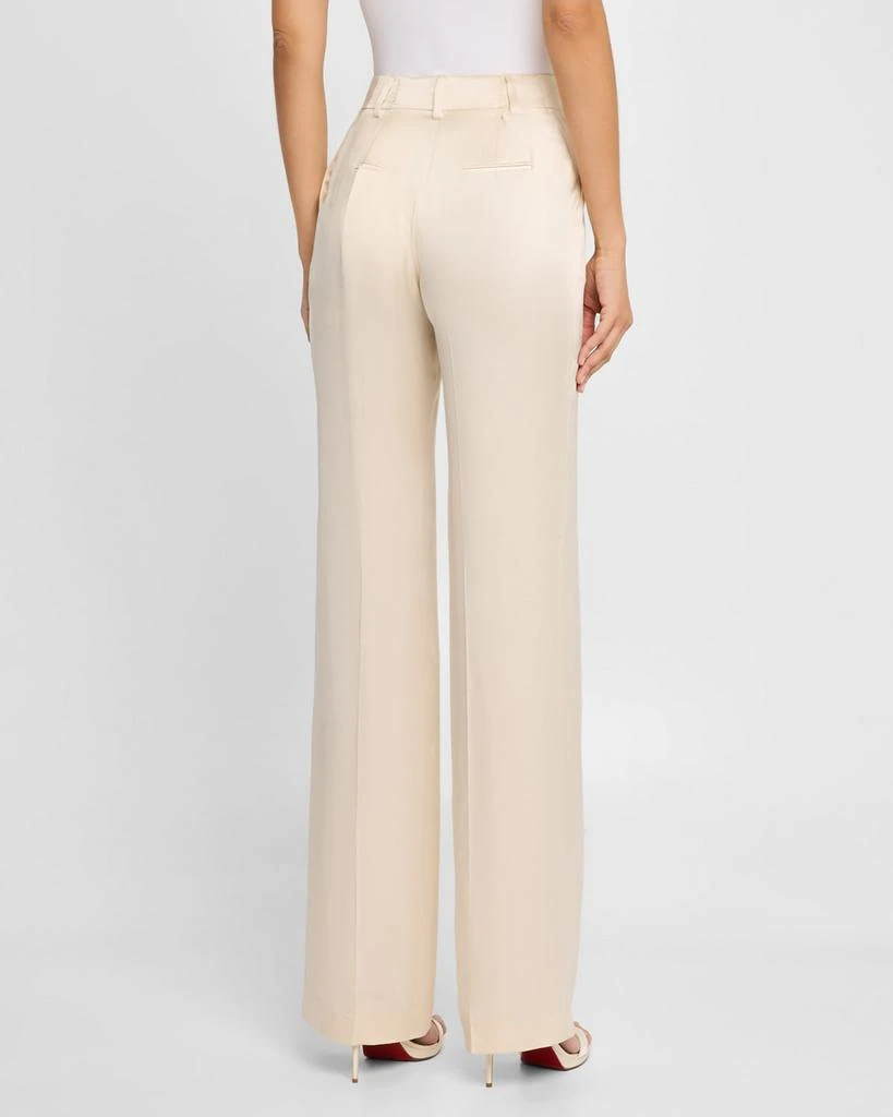 Alberta Ferretti Satin Straight-Leg Trousers 3