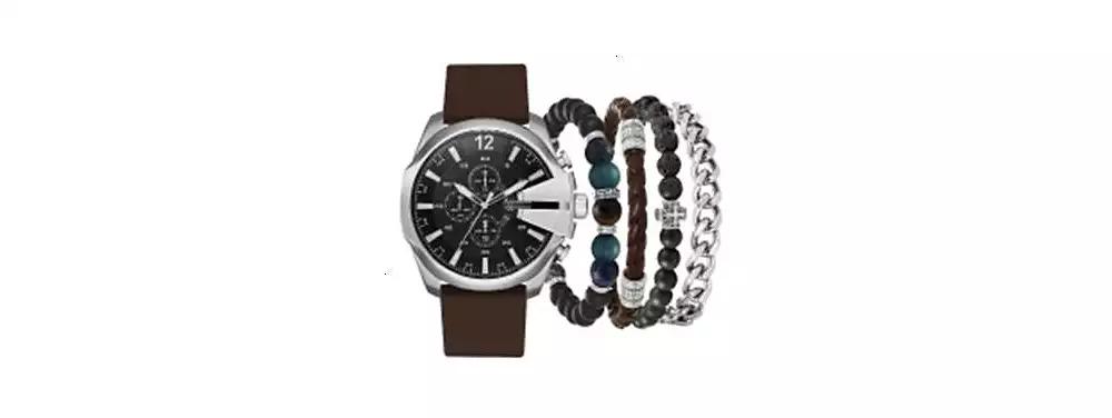 American Exchange Men's Quartz Brown Polyurethane Strap Watch