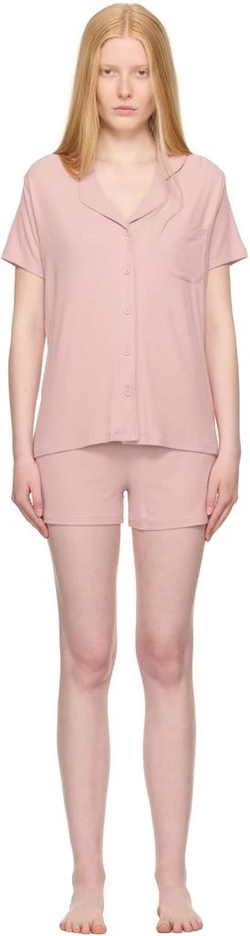 SKIMS Pink Soft Lounge Short Sleep Pyjama Set 1