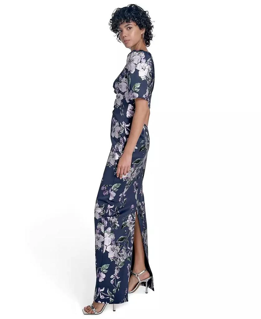 Jessica Howard Petites Printed Boat-Neck Gown 4