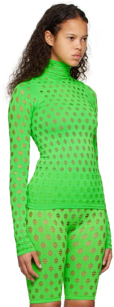 Maisie Wilen Green Perforated Turtleneck 2