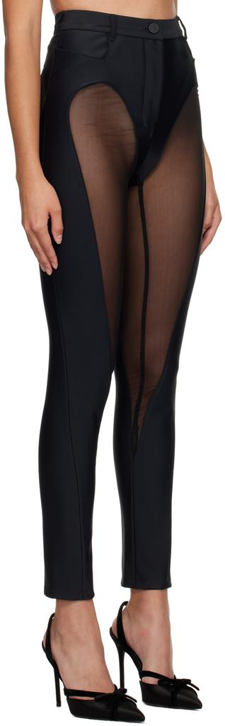 Mugler Black Cutout Leggings