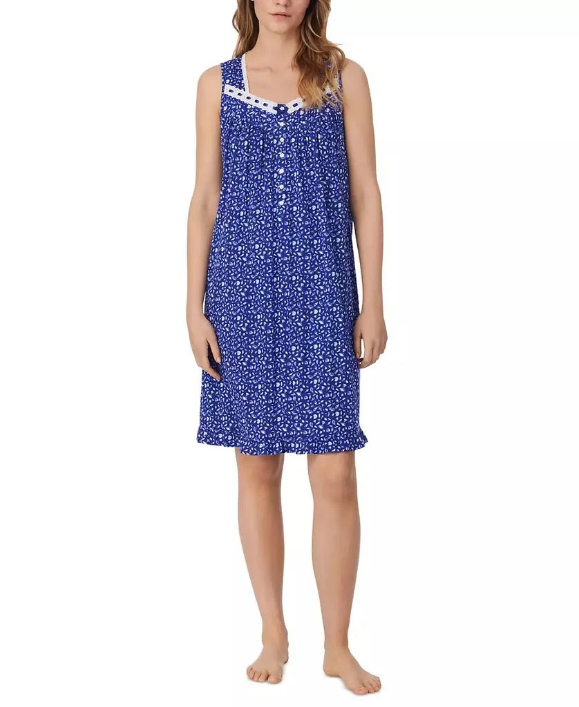 Eileen West Women's Cotton Printed Embellished Chemise 1