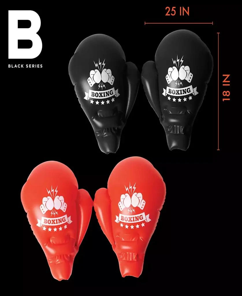 Black Series Giant Inflatable Boxing Gloves, Set of 4 4