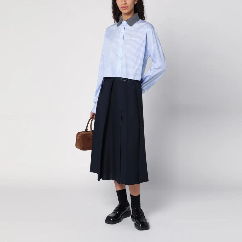 Miu Miu Light blue/white striped shirt 2