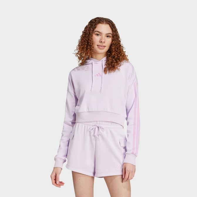 Adidas Women's adidas Essentials 3-Stripes French Terry Cropped Hoodie