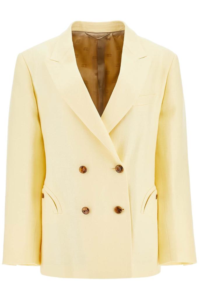 BLAZÉ MILANO Women's  yellow Linen Oversized Blazer