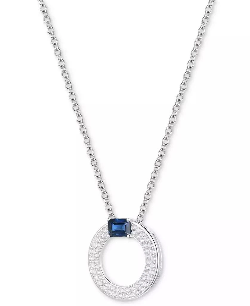 Macy
s Sapphire (1/4 ct. t.w.)
Diamond (1/4 ct. t.w.) Circular Pendant 18" Necklace in 14k White Gold (Also Available in Ruby
Emerald) 3