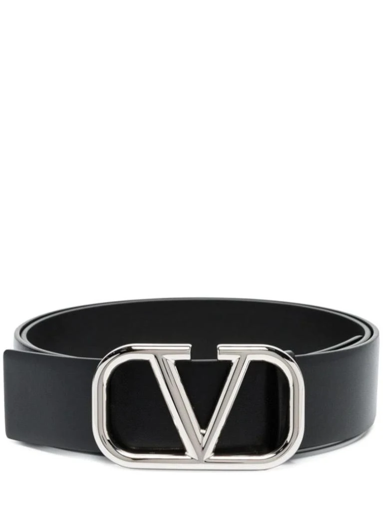 NA Black VLogo Belt with silver buckle 1