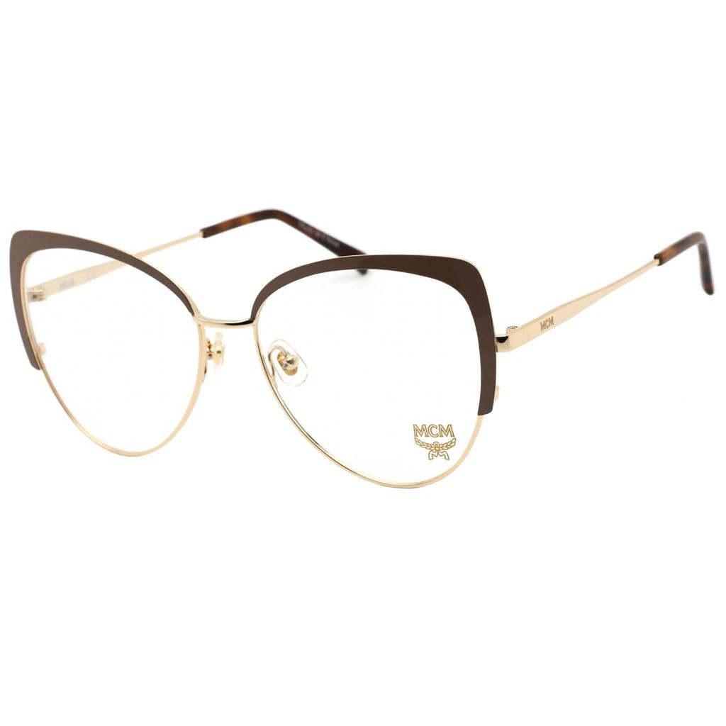 MCM MCM Women's Eyeglasses - Clear Demo Lens Shiny Gold/Nude Cat Eye Frame | MCM2128 737 1