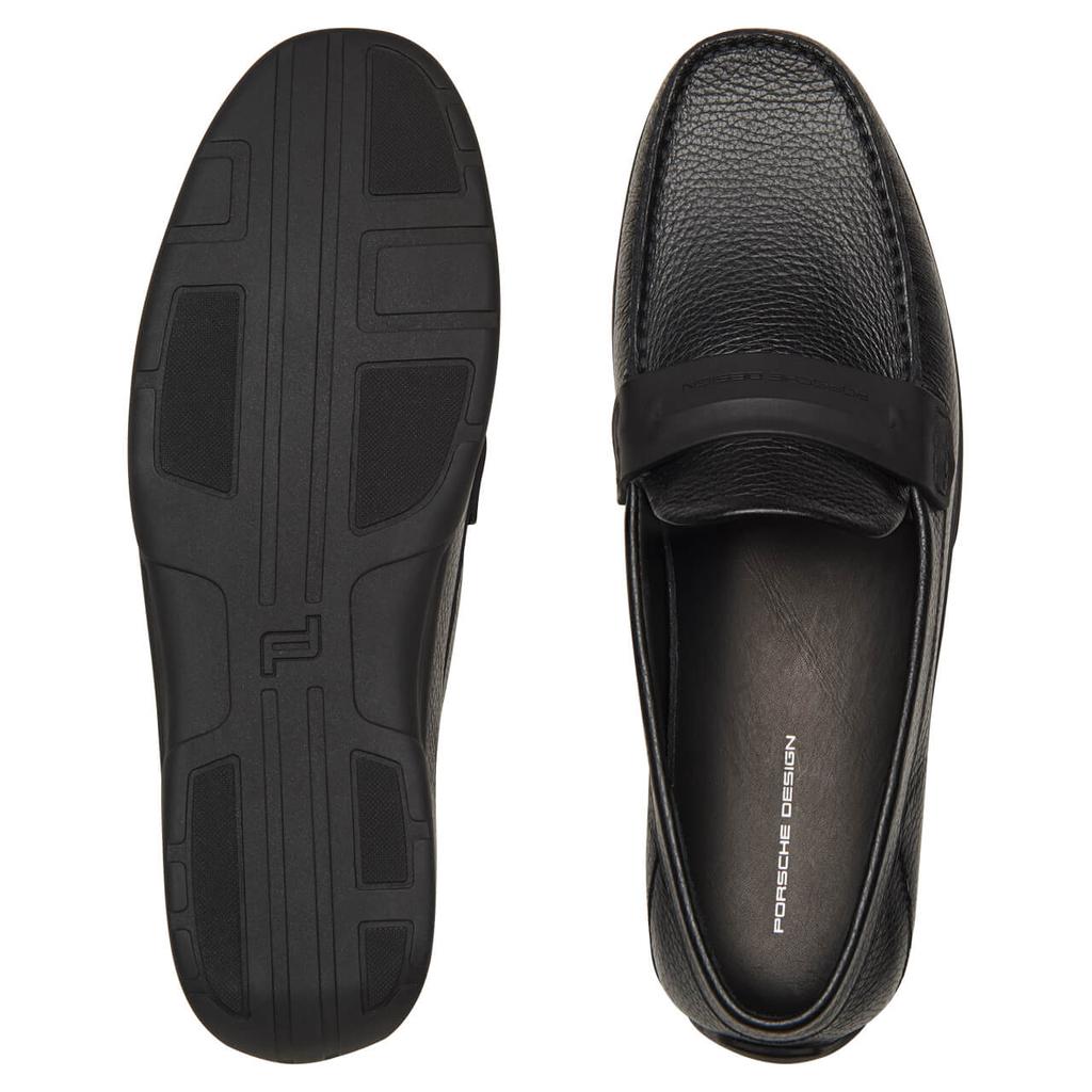 Porsche Design Driver Black Calf Grain Moccasins