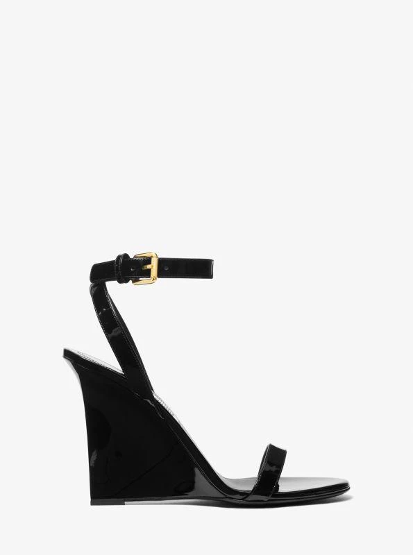 Michael Kors Claudia Patent Leather Wedge Sandal 2