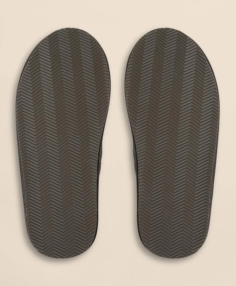 Brooks Brothers Leather Shearling Slippers 8