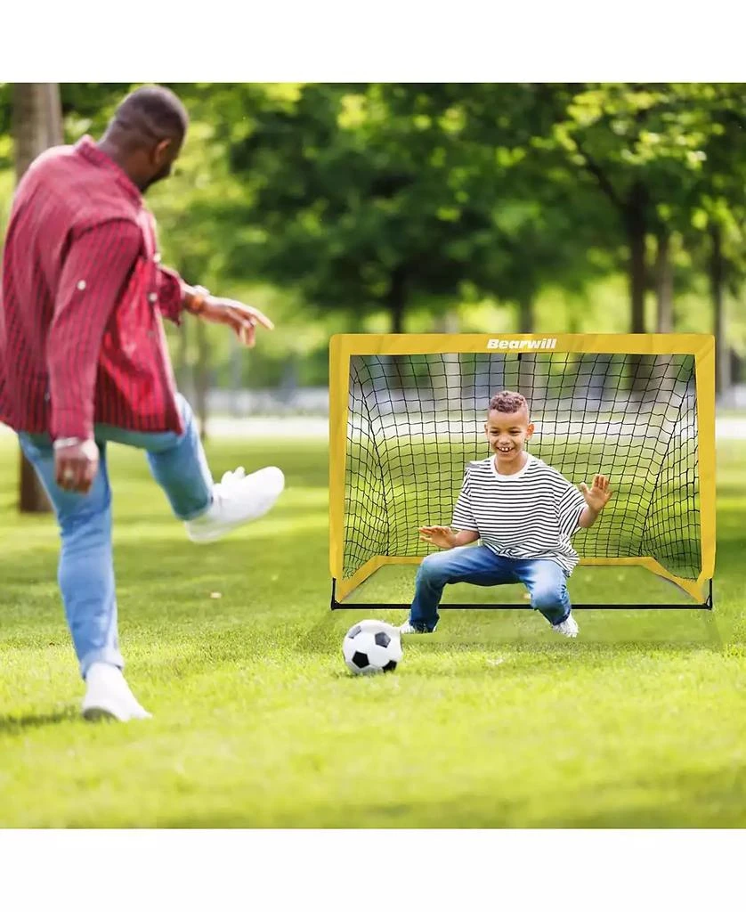 Bearwill Kids Soccer Goal Set of 2, 4x3FT Pop Up Backyard Goals with Training Kit - Includes Ball, Cones, Ladder
Targets 8
