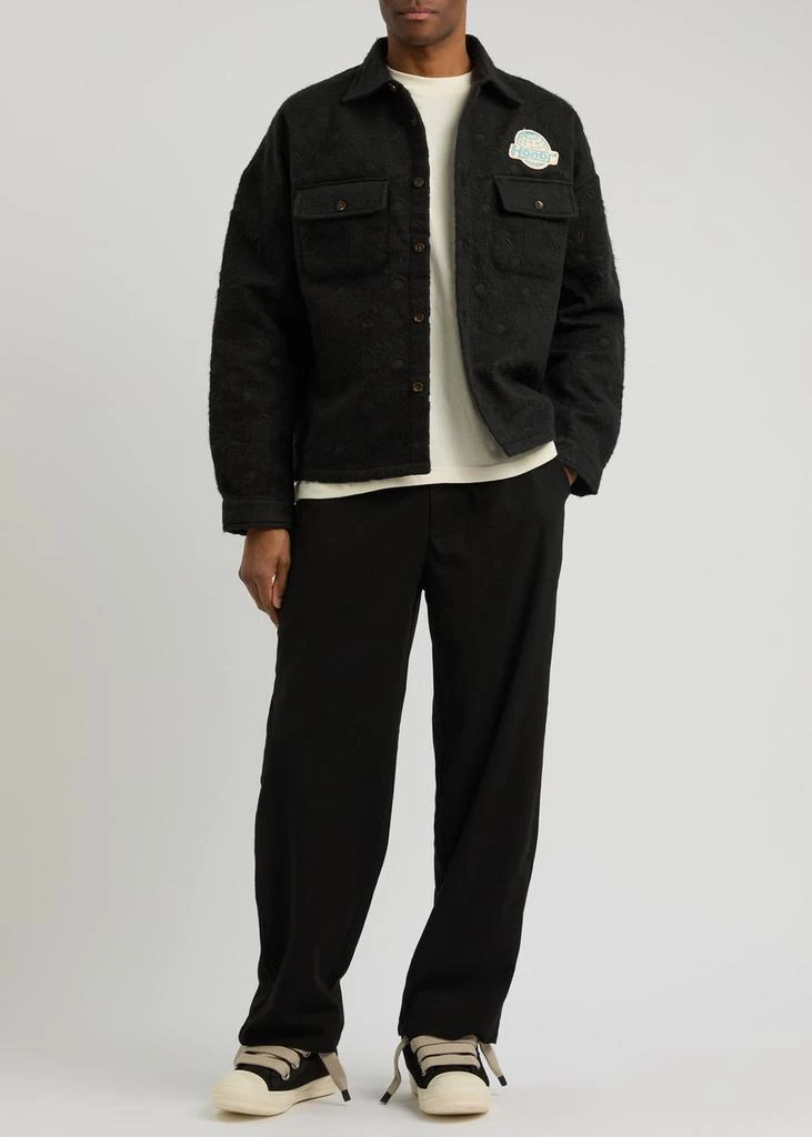 HONOR THE GIFT Floral jacquard brushed-knit overshirt 4