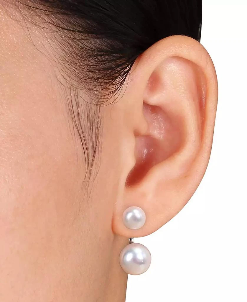 Macy's Cultured Freshwater Pearl (7 & 10-1/2mm) Earring Jackets in Sterling Silver 2