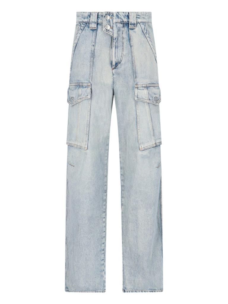 デニム・ジーパン ISABEL MARANT ETOILE 'Heilani' jeans ISABEL MARANT ÉTOILE Heilani High-Rise Straight-Leg Cargo