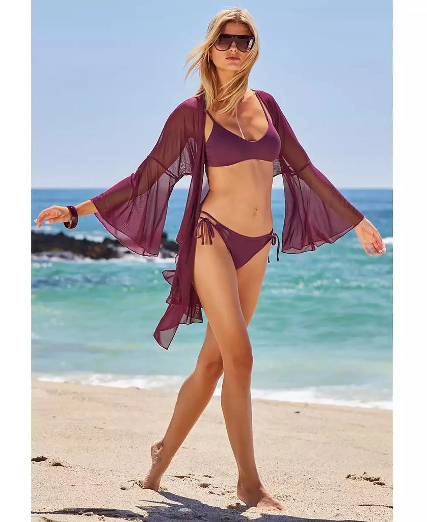 Becca Women's Muse Mesh Tie-Front Cover-Up Tunic 5