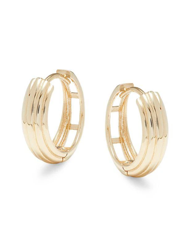 Saks Fifth Avenue 14K Yellow Gold Hoop Earrings 1