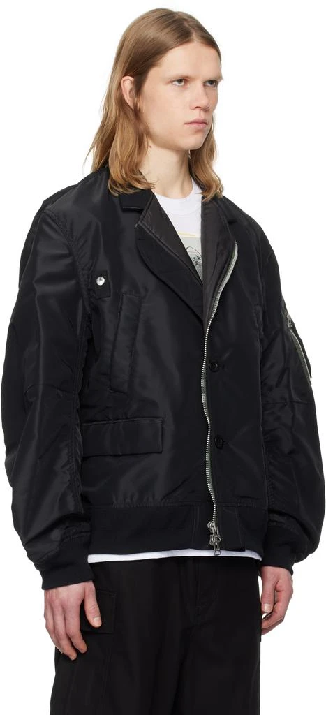 Sacai Black Nylon Twill Bomber Jacket 2