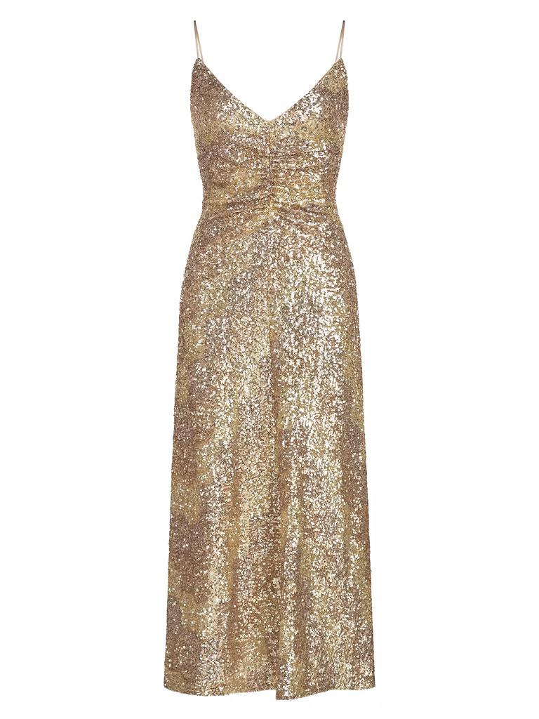 Halston Alesandra Sequined Fit & Flare Dress