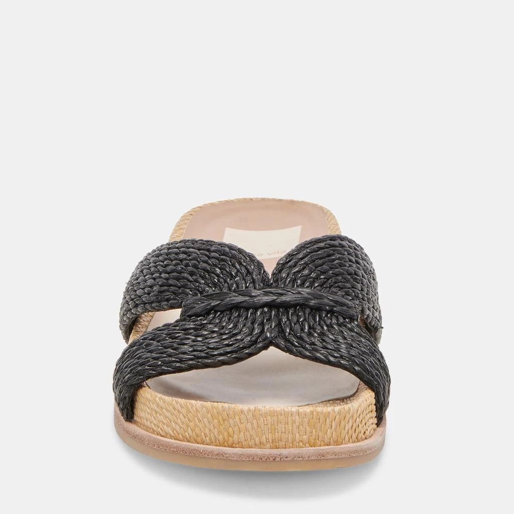Dolce Vita Selda Sandals Onyx Raffia 6
